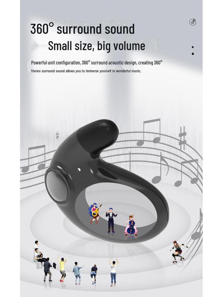 MD538 Wireless Bluetooth 5.3 Headset: Dual-Ear, Noise Reduction, Comfortable for Sleep & Calls