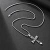 Popular new cross pendant necklace high quality fashion retro hip hop necklace long sweater chain