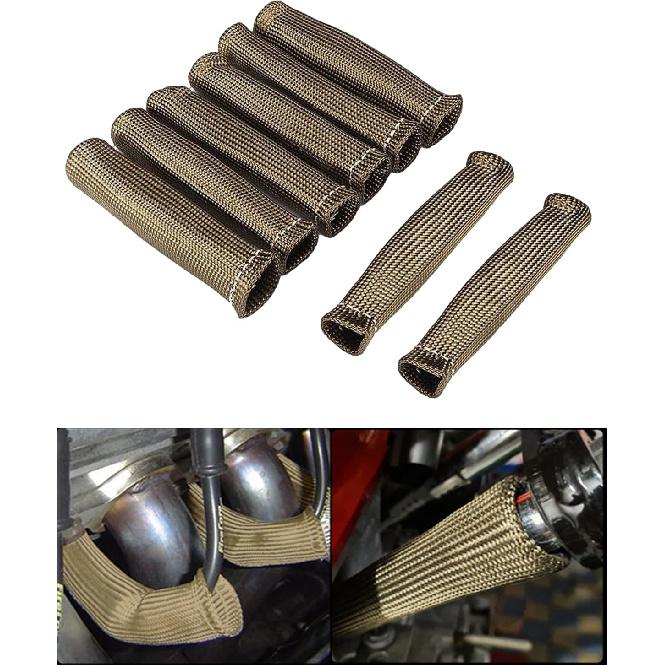 Spark Plug Wire Heat Shield - 8 PCS 2500° Spark Plug Heat Sleeve, 6 Inches Spark Plug Wire Boots Protector Protection Cover Replacement for LS1 /