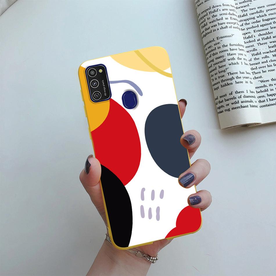 Cute Cartoon Case For Samsung Galaxy M51 M31 M21 M31S M21S M30S Case Candy Colorful Anime Painting TPU Silicone Cover Case Funda