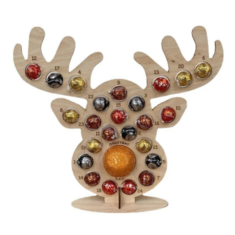 Valentine's Day Wooden Advent Calendar Chocolate Holder Countdown Calendar For Valentine's Day Love Countdown Calendar 2026
