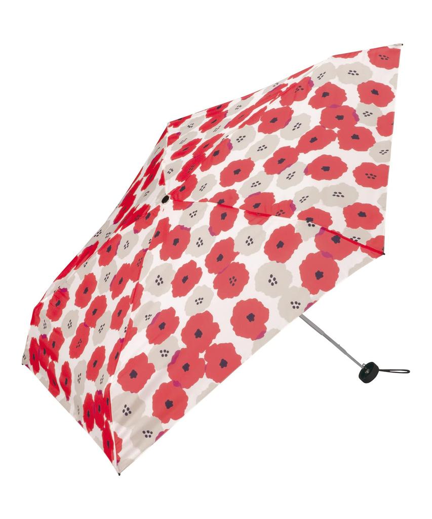 Baby Peony Folding Umbrella for Suitable for Rain or [2022] Wpc. Umbrella, Red, 50cm, Pocket-Sized, Compact, Women, Shine, CO-003