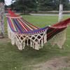 Bohemian Ethnic Princess Tassel Hammock - Anti-Rollover Canvas for Outdoor Use