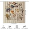 Vintage-Inspired Shower Curtain With Detailed Botanical Illustrations Perfect For Adding A Touch Of Nature To Your Bathroom Deco