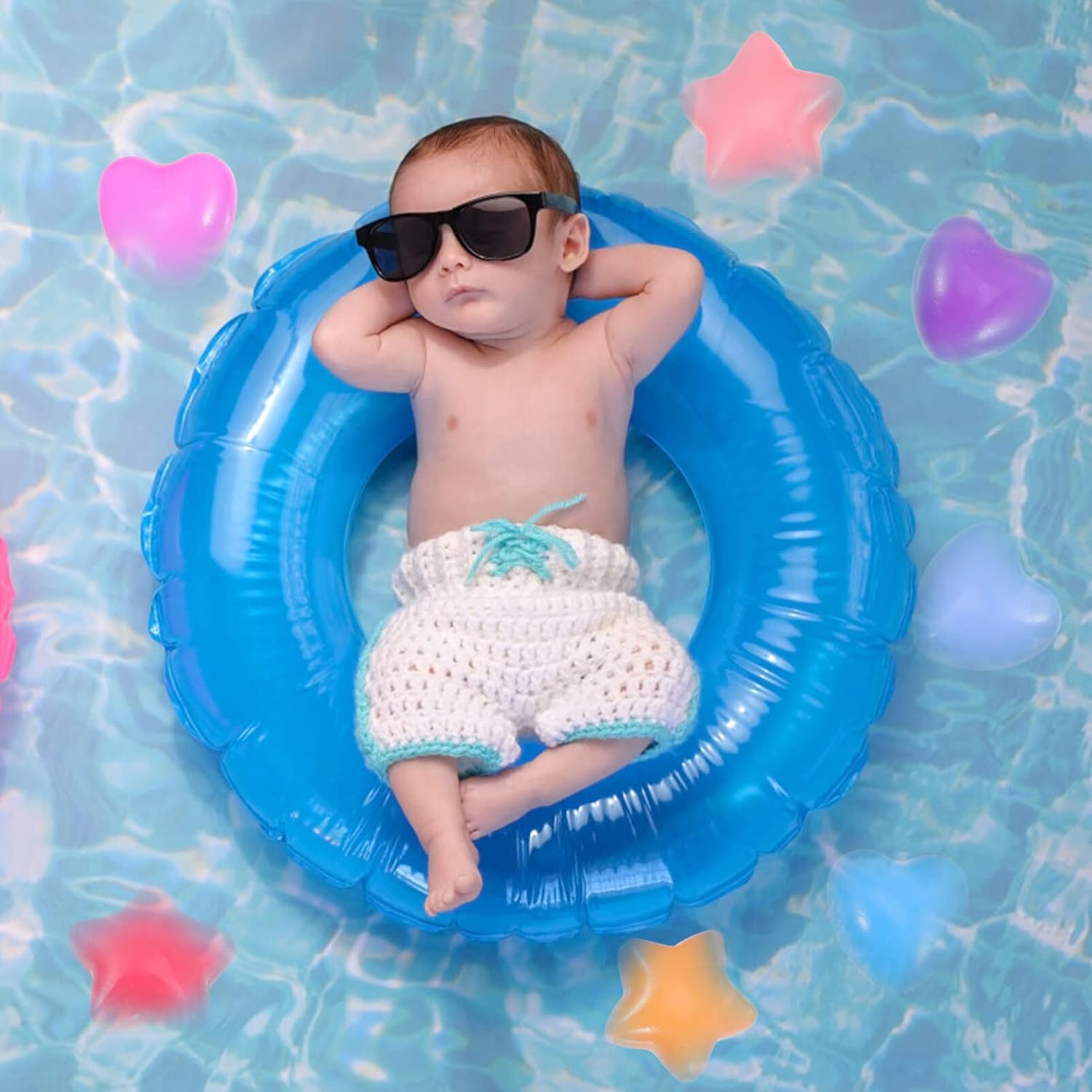 

100 шт. Океанский шар Звезда: Пластиковые шарики в форме сердца, цветные мини, для игрового домика, манежа, ямы с шариками, бассейна для вечеринки с шариками, цветные пластиковые шарики для игр