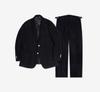 Solti W412 Reve Pleats Wool Trousers (Dark Navy)
