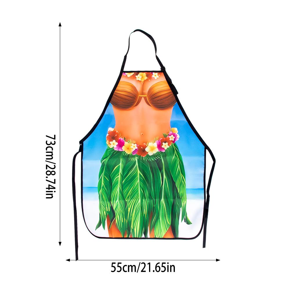 

Fancy Hawaiian Luau Aprons Tropical Hawaiian Floral Pattern Apron for Men Women Summer Party Kitchen BBQ Baking Accessory