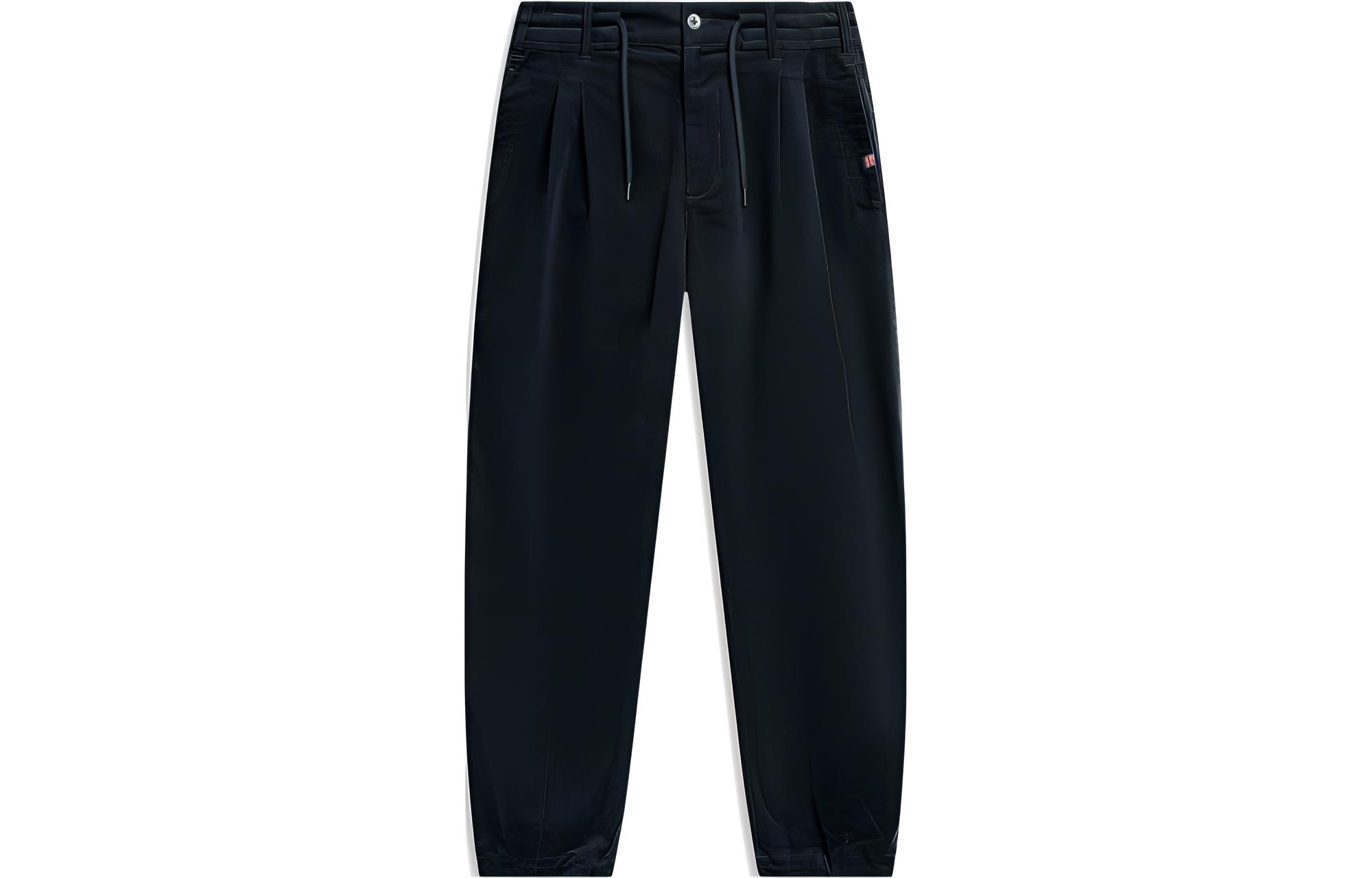 Li Ning Rijin Doujin Collection Knitted Sweatpants Men s Black AKXU009-2 L