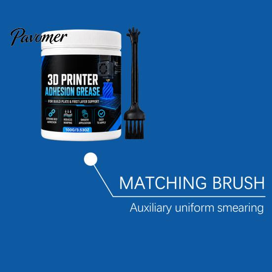 3D Printer Bed Adhesive Adhesion Paste, Anti-Warping Excellent Printing Accessories Grease, Reliable Filament Bonding on Surfaces Consistent