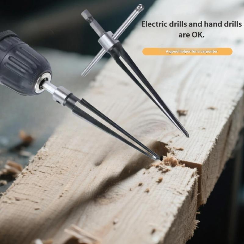 High Precise Taper Reamer For Metal And Woodworking Tapered Drill Bit Comfortable Grip Bearing Steel Construction