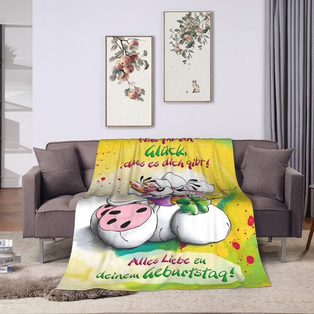 Cartoon D-Diddl Rat Cute Blanket Flannel Winter Breathable Lightweight Throw Blanket for Home Couch Quilt