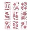 Nostalgie Red Henna Tattoo Kit, Waterproof Tattoos Stickers, Temporary Stickers for Women Wedding Party Festival Decorations