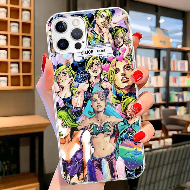 JoJo Bizarre Adventure Jolyne Cujoh Cover Phone Case For iPhone 16 17 Air 15 14 Pro Max 16E Phone Case 13 Mini 12 11 7 SE 8 Prin