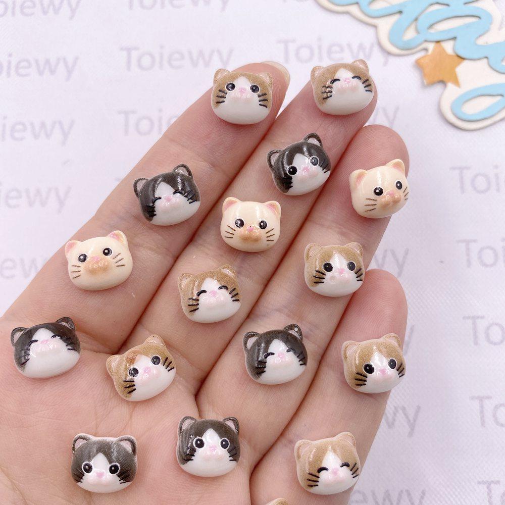 

50 шт. Смола Каваий Разноцветные Мини Кошки Рыбки Плоская задняя сторона 2D Мультяшный Камень для Нейл-Арта DIY Ювелирные изделия Скрапбукинг Поделки Декор Аксессуары