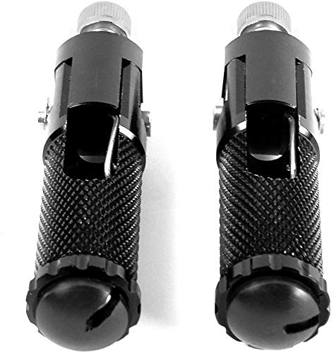 Szmsmy Motorcycle CNC Universal Footrest Footrest Foldable Footpegs Set (Black)