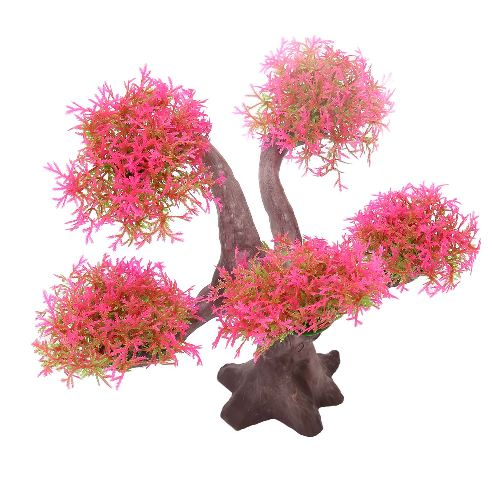 Aquarium Plant Ornament Simulation Artificial Beautiful Landscape Fish   Decoration Pink
