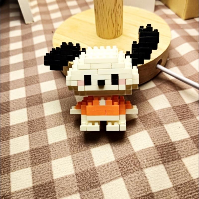 Disney Anime Cartoon Building Blocks Stitch Mickey Mouse Mini Action Toy Figures Blocks Toys Bricks Assemble Toys Kids Gifts