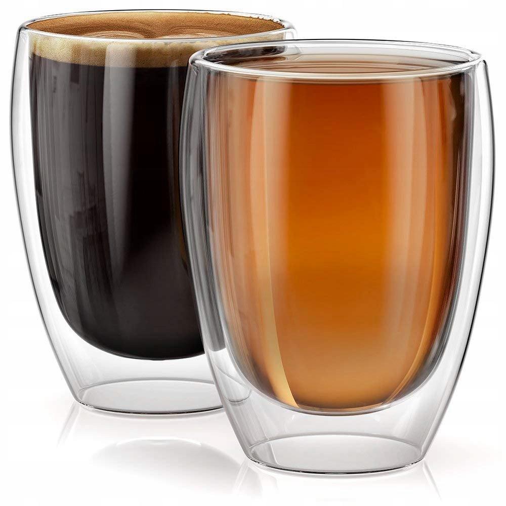 6X Thermal Glasses for Coffee, Latte, Drinks 450ml Certified