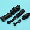 Black Thai oil wax rope round handmade leather dense wax rope woven jewelry pendant tied with flat rope DIY material
