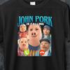 John Pork Meme T-Shirt, Lustiges Internet-Memes Tee, Brainrot Meme Kleidung, Virales Meme Geschenk für junge Teenager & Erwachsene, Dih Memes Shirt, verrücktes Tee