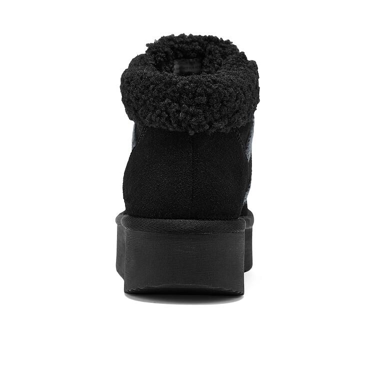 Skechers Stivali da neve alti imbottiti in camoscio caldi da donna Neri 169142-BBK
