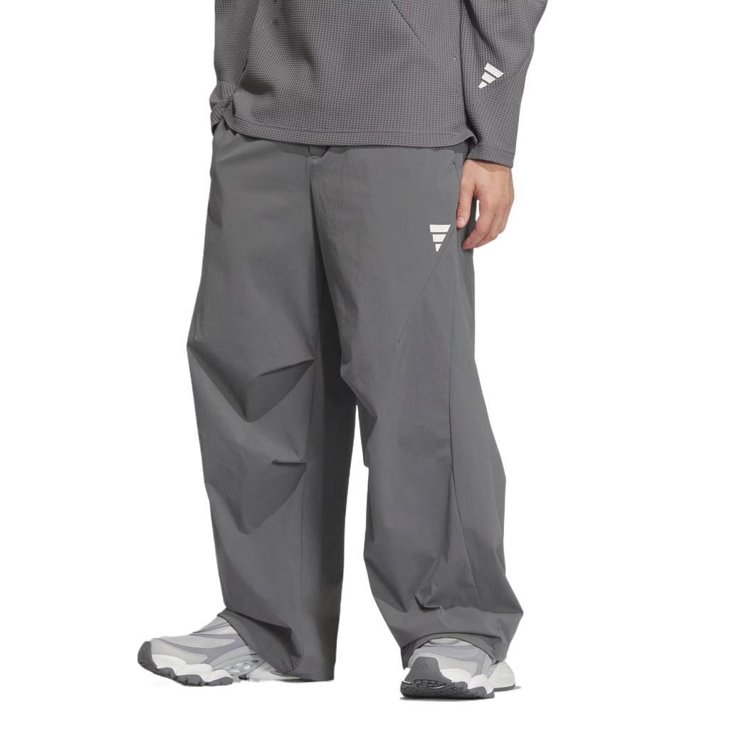 Adidas Fos Series Woven Tracksuit Bottoms Fashionable Simple Aesthetic Trendy Casual Pants Men Bottoms Gray KB4619