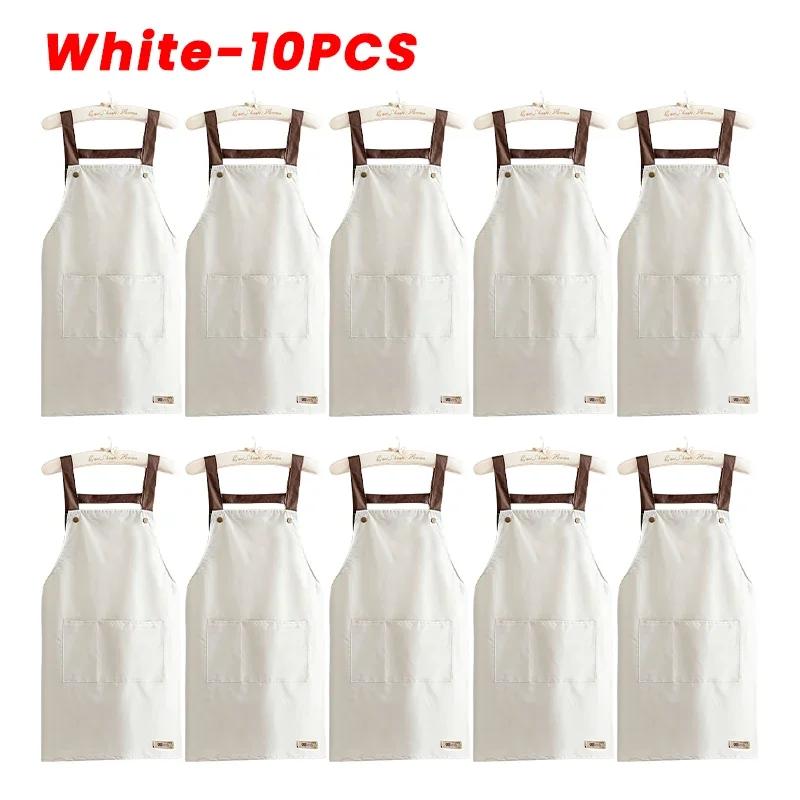 Multipurpose Waterproof Oilproof Kitchen Apron For Cooking Grilling Adult Work Smock Catering Industry Simple Chic Design