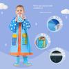 Children's Raincoat, Full-Body Waterproof, Double Brim, Outdoor Use with Backpack Space, Suitable for Boys and Girls, Specifically Designed for