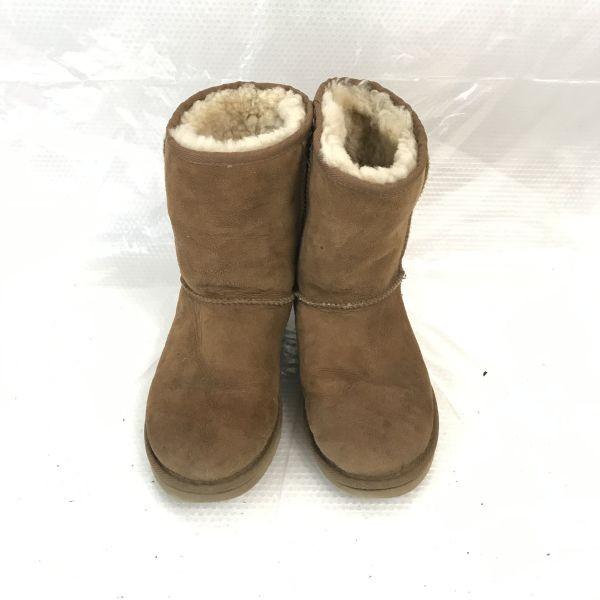 Rare New Zealand UGG Australia Sheepskin Mouton Boots W6 23.0 Brown(USED)