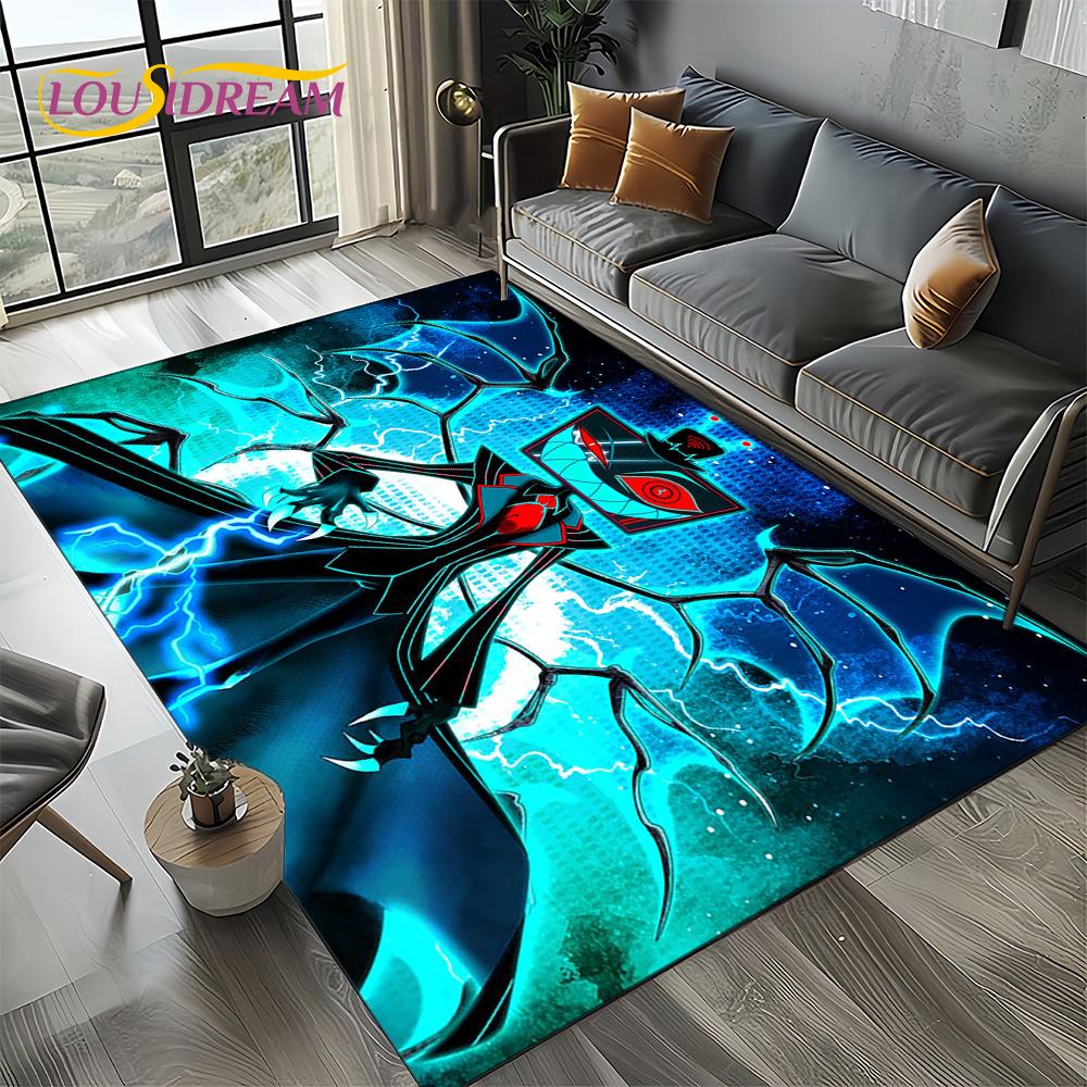 2025 H-Hazbin Hotel Charlie Cartoon Carpet Rug for Bedroom Living Room Home Sofa Decoration,kids Game Play Decor Floor Mat Gift