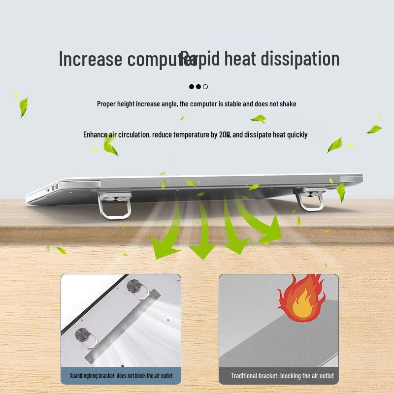 Foldable Metal Laptop Heat Dissipation Stand - Portable and Anti-Collapse Bracket
