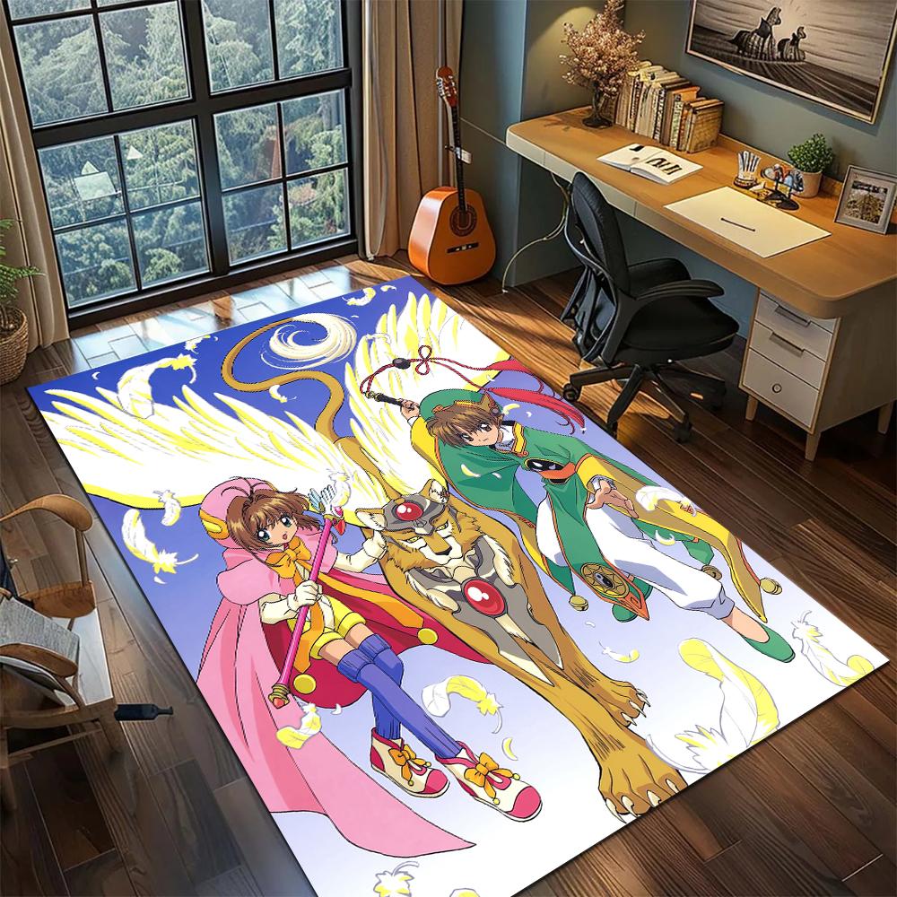 Cardcaptor Sakura Washable Floor Mat Non Slip Rug Carpet Home Decor Large Area Rugs for Gamer Room Bedroom Printed Mat -xia03