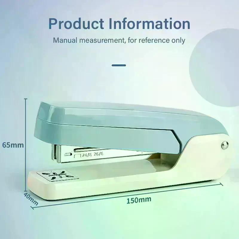 360 Stapler Rotation Heavy Duty Stapler Compatible Effortless Long Paper Swivel Stapler 24/6 Staples