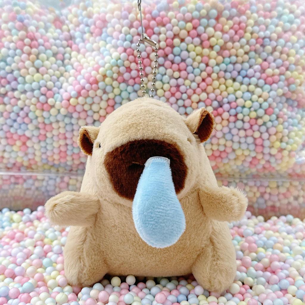 Little Red Book Capybara & Guinea Pig Plush Keychain Ornament