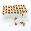 10pcs 1mL Mini Small Tiny Clear Cork Stopper Glass Bottles