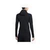 Nike Universal Stealth Evaporation Dri-FIT Swoosh Solid Color Pullover Long Sleeve Hooded Running T-Shirt Women tops Black IF0739-010