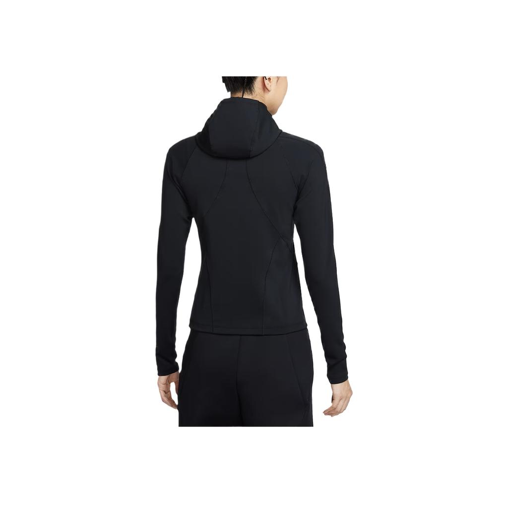 Nike Universal Stealth Evaporation Dri-FIT Swoosh Solid Color Pullover Long Sleeve Hooded Running T-Shirt Women tops Black IF0739-010