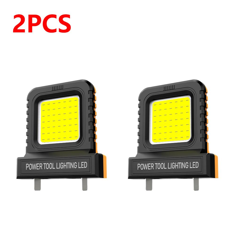 1/2PCS LED Work Light for Makita for Milwaukee for Dewalt for Bosch for Dayi Lomvum Zhipu 20-21V Li-ion Battery(No Included)