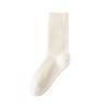 5 Pairs of Girls Autumn and Winter Warm Anti Pilling Boneless Pure Cotton Simple Thick Wool Ring Tube Socks
