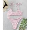 Women Decoration Bikini Set Push Up Swimsuit Beachwear Padded Swimwear
