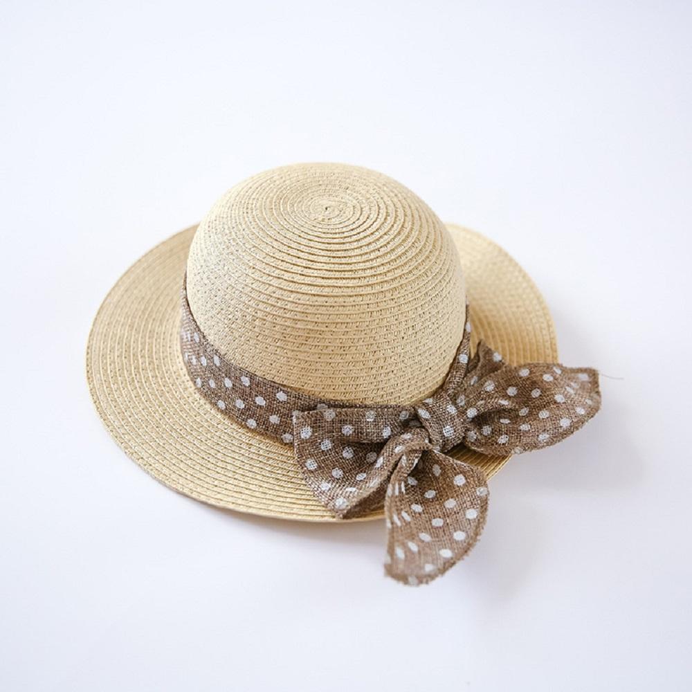Connectyle Little Girls Straw Hat With Cute Bowknot String Summer Beach Sun Protection Outdoor Sports And Traveling Hat