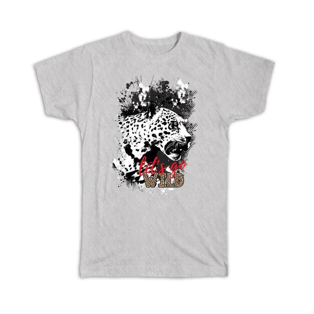 Gift T-Shirt : Cheetah Art Black and White Wild Animals Wildlife Fauna Safari 4XL