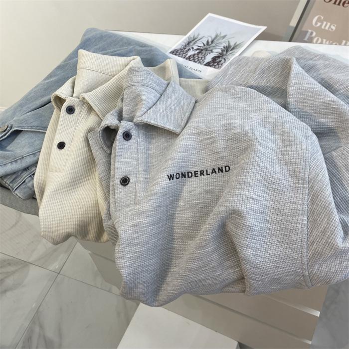 Retro Long Sleeve Polo Sweatshirt: Versatile, Casual French Influencer Style for Spring & Autumn