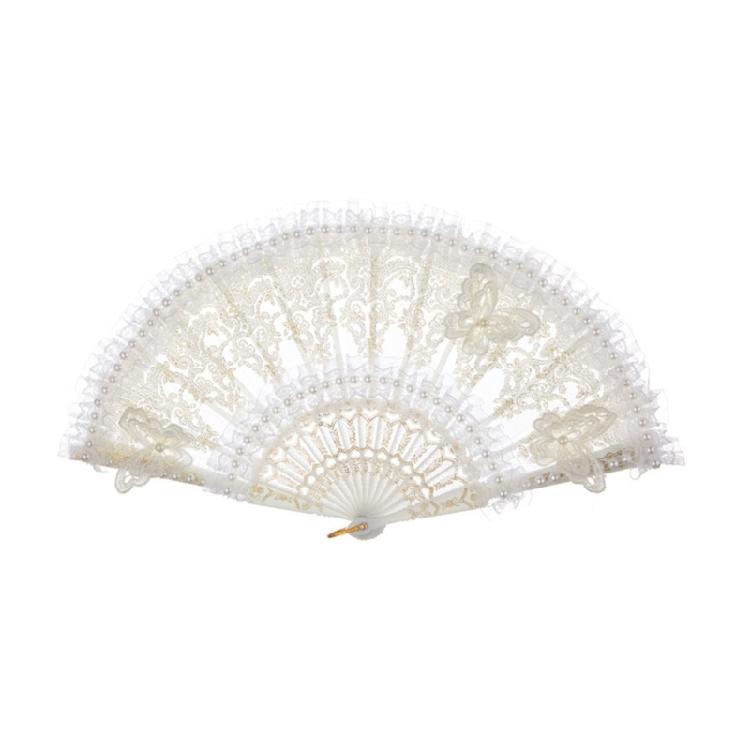 Multifunctional Lace Folding Fan Durable Plastic Frame Costume Party Wedding Decoration Accessory