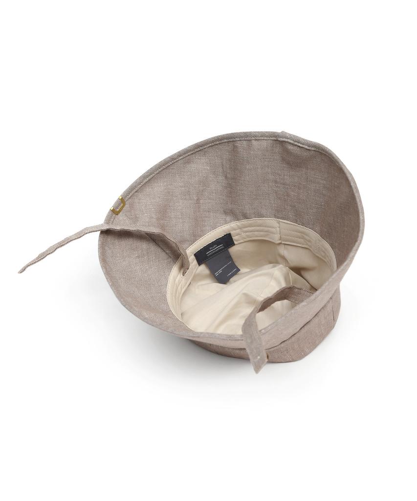 Eondeokeonteulolseutyudio Strap Bucket Hat / Linen Tw / L Brown