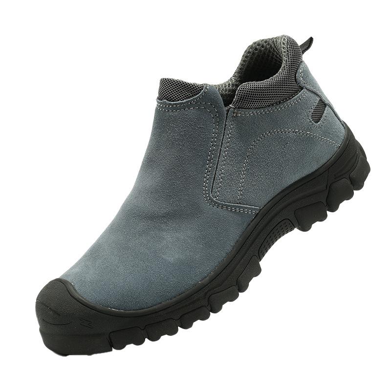 Men's Breathable Steel Toe Work Shoes: Summer Lightweight, Anti-Smash, Anti-Puncture, Anti-Scald, Ideal for Welding and Construction Sites.