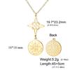 Cazador Witch Knot Tetragrammaton Pentagram Pendant Necklace Stainless Steel Vintage Double Amulet Protection Necklaces Jewelry