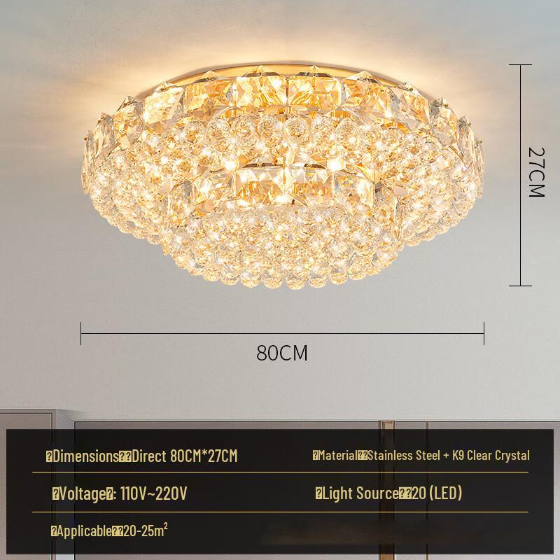 UOSU Modern Crystal LED Ceiling Light