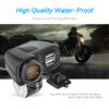 Motorcycle 12V 2Usb 2.1A+2.1A Charger W/Yellow Led Digital Voltmeter Thermometer