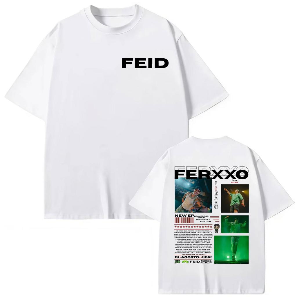 Rapper Feid Ferxxo Album Merch T-shirt Men's Women's Fashion Y2k Short Sleeve T-shirts Cotton Oversized T Shirts